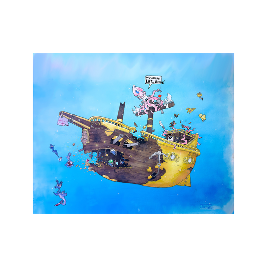 SUNKEN SHIP PRINT 10x8"